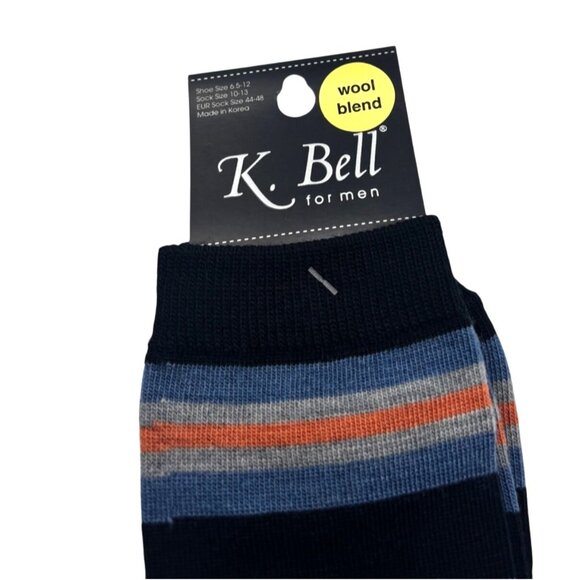 K. Bell Men’s Wool Blend Patterned Dress Socks, 2-pack - Picture 5 of 9